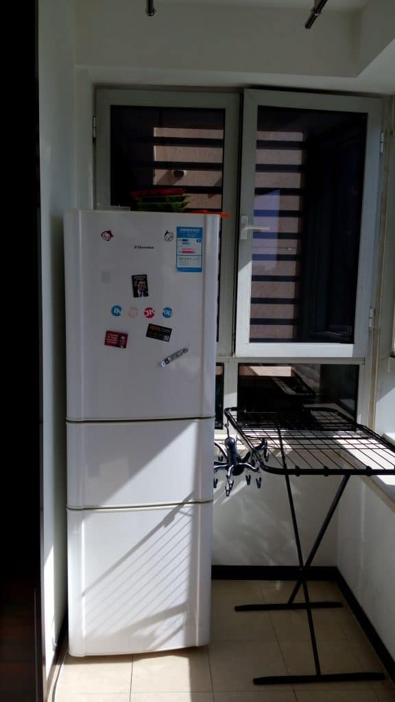 The fridge with no kitchen.